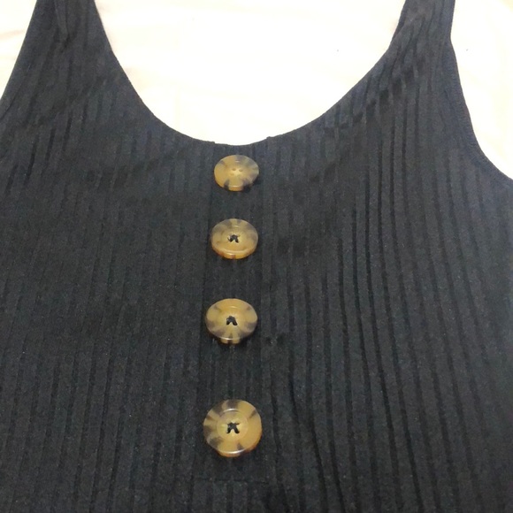 4 for $25 - Ribbed Black Bodysuit - Picture 2 of 6